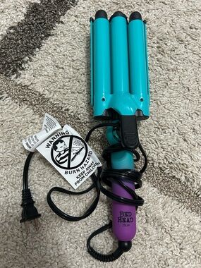 BedHead Triple Barrel Waver in Teal and Purple